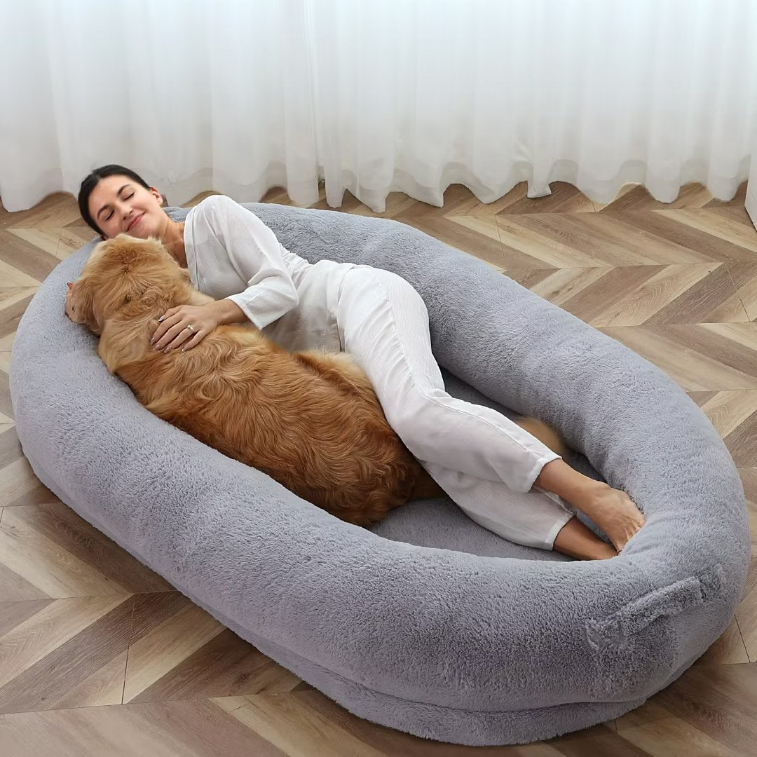 NAIZEA Human Dog Bed,72"x51"x12" Dog Bed for Humans Size Bean Bag Dog