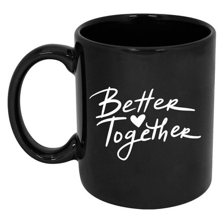 

RADANYA Better Love Together Ceramic Mugs Coffee Mugs 11oz Beautiful Mugs Gift For Birthday Gift For Boyfriend Girlfriend Valentine s Day Friendship Day Gift For Best Friend Color : Black
