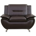 thumbnail image 5 of Leather Sofa Set for Living Room 3 Piece Living Room Furniture Set Modern Couch Set with 3-Seater Sofa, Loveseat and Armchair (Dark Brown), 5 of 5