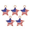 thumbnail image 2 of 5 Pedazos de Colgante de Colr Pendiente Modelo EE.UU. Stars Hearts Adornos DIY de Joyería Baoblaze Colgante de estrellas y rayas, 2 of 8