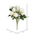 thumbnail image 2 of Vickerman FR190303 17.5 in. White Rose Bush, 2 of 2