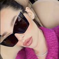 thumbnail image 3 of Gafas de sol de ojo de gato para mujer, lentes de gran tamaño a la moda, Color degradado, diseñador de marca, montura de Cateye semirmetálica, nuevas, 3 of 5