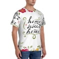 thumbnail image 2 of Bixox Men's Home Sweet Home Floral Printed Short Sleeve Skinny Athletic T-Shirt, 2 of 6