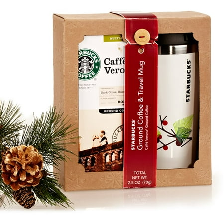 starbucks cafe verona ground coffee travel mug gift set walmart com