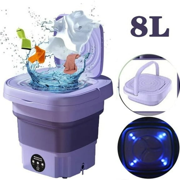 Mini Washing Machine 8L Folding Portable Sterilization Drying Laundry Machines