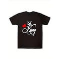 thumbnail image 2 of 1pc His & Hers Matching Couple T-Shirts - "King" & "Queen" with Heart Design, 100%, Casual Round Neck, Perfect for Valentine's Day Gift, Machine Washable Tee For Adult, Men, Women, Teen, Teenager, Ad, 2 of 7