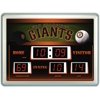 Team Sports America MLB ScoreBoard Wall Clock with Thermometer