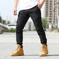 thumbnail image 4 of Cargo Pants for Men 2025 Straight Leg Sweatpants Joggers with Pockets Mens Casual Pants Trousers, 4 of 7