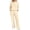 Beige, variant on Women Fall 2 Piece Outfits Sweatsuits Lounge Sets Quarter Button Long Sleeve Sweatshirt, Wide Leg Sweat Pants, Casual 2 Piece Sets Tracksuit, Airport Travel Outfits for Women