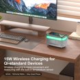 thumbnail image 4 of Merkury Innovations Wireless Charging Digital Alarm Clock Speaker, 15W Fast Wireless Charging, Bluetooth, Dimmable Clock, 7 Colour LED, 4 of 4