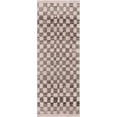 thumbnail image 2 of Hauteloom Pertek Modern Checkered Runner Rug - Modern Geometric Carpet for Hallway, Kids Room, Nursery - Bohemian Boho Carpet - Cream, Beige, Tan - 2'7" x 10', 2 of 11