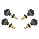 thumbnail image 2 of 4 Piezas Rectas de Ukulele Rectas Clavijas de Afinación Máquinas de Máquinas Afinadores Negro + Dorado, 2 of 5