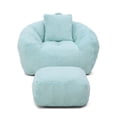 thumbnail image 6 of Jopath Bean Bag Chair with Footstool, Oversized Bean Bag for Adults and Kids, Stuffed Big Accent Sofa, Floor Sofa for Gaming Reading Living Room Bedroom Light Blue, 6 of 9