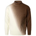 thumbnail image 2 of Vedolay Turtleneck Men Printed Long Sleeve Sweater Tops Coffee,L, 2 of 5
