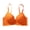 Orange, variant on MVRLSH Sports Jelly Bras for Women Full Coverage Unlined Lace Underwire Lifting Support Casual lette Underwear Strapless Bra