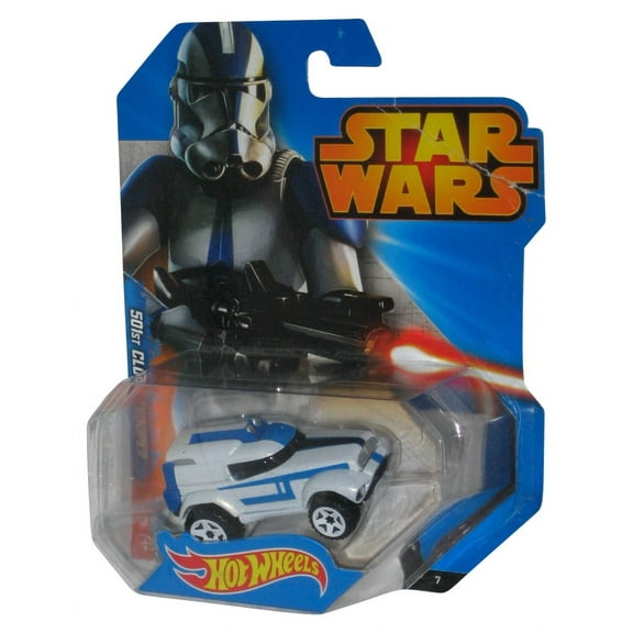 Star Wars Hot Wheels 501st Clone Trooper Vehicle Die Cast Toy Car - (Creased Blister Card)