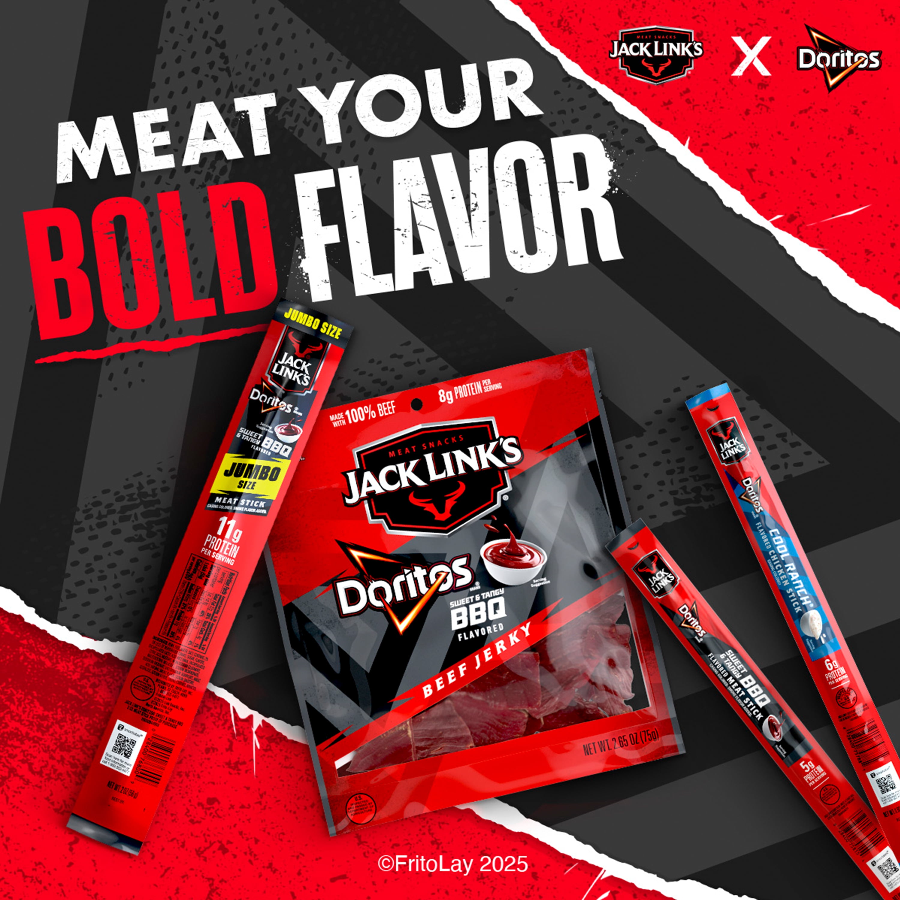 Jack Link's Doritos Sweet & Tangy BBQ Meat Stick, 0.92 oz