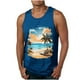 thumbnail image 1 of Tanques para Hombre para el Verano Solto Chaleco Impresión Deportivo Cuello Redondo, Casual, 1 of 4