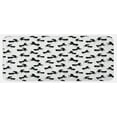 thumbnail image 1 of Horses Kitchen Mat, Farm Animal Silhouettes with Various Poses Galloping Trotting Cantering and Loping, Plush Decorative Kitchen Mat with Non Slip Backing, 47" X 19", Black White, by Ambesonne, 1 of 1