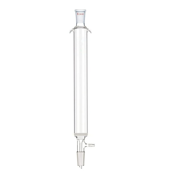 500ml 24/40 Glass Chromatography Column OD=50mm Body=300mm W/Vacuum Adapter Lab Suction Glassware