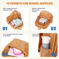 thumbnail image 4 of Mochila MOONBABY de malla resistente y transparente para la escuela, 4 of 8