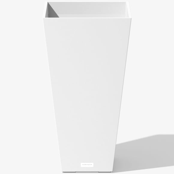 Maceta Veradek V-Resin para interior/exterior, cónica, 66 cm, blanca