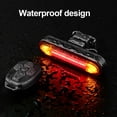 thumbnail image 1 of Turn Signal Light 100lm Remote Control Bicycle Taillight Waterproof Turn Signal IPX4 Waterproof Rechargeable Bike Warning Light, Black, 1 of 9
