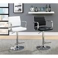 thumbnail image 7 of Home Square Jackson Contemporary Faux Leather Bar Stool in White - Set of 3, 7 of 7