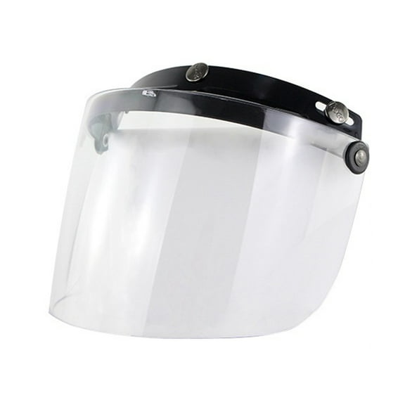 JUNTEX 3-Snap Visor Len Shield for Motorbike Helmet Flip Up Down Open Face Anti Glaring