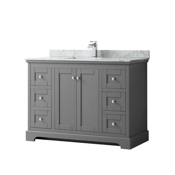 Wyndham Collection Wcv232348scmunsmxx Avery 48" Free Standing Single Basin Vanity Set -
