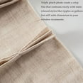 thumbnail image 6 of DriftAway Pinch Pleat Linen Textured Semi Sheer Solid Farmhouse and Modern Rustic Linen Curtains High Ceiling Extra Long Drapes for Living Room 17 ft Length 1 Panels W52 x L204 Inches Long Beige, 6 of 7