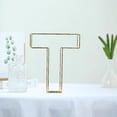 thumbnail image 3 of Balsa Circle 8" Gold T Metal 3D Wire Alphabet Number Sign Wedding Party Bar Tabletop Decorations, 3 of 6