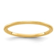 thumbnail image 1 of Diamond2Deal 14k Or Jaune 1.2mm Demi-Rond Satin Femme Empilable Taille 9.5, 1 of 3