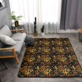 thumbnail image 2 of DouZhe Tapis de Zone Motif Maya Mexicain Antidérapant Lavable en Machine, Tapis de Sol Style Texture Blocs Maya, 63x48 Pouces, 2 of 6