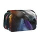 thumbnail image 1 of Disketp Colorful Haired White Horse Estuche de Lápices de Doble Capa con Tapa Abatible y Cremallera, Organizador Escolar para Adolescentes y Adultos, 1 of 7