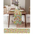 thumbnail image 3 of Boanket Pink Spring Flowers Table Runner - 90 Inch Long, Kitchen Dining Table Runner Dresser Scarves, Leaves Vintage Botanical Country Rural Farmhouse Decor for Coffee Tables Wedding Party Banquet, 3 of 8