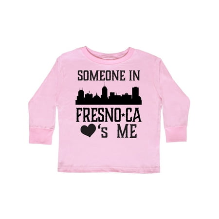 

Inktastic Fresno California Someone Loves Me Skyline Gift Toddler Boy or Toddler Girl Long Sleeve T-Shirt