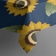 thumbnail image 3 of Blue Sunflower Leaf Pattern Rectangle Tablecloth 60"x84",Waterproof Polyester Rectangle Table Cloth, Wipeable Spillproof Polyester Tablecloth for Dining, Camping, Indoor and Outdoor, 3 of 5