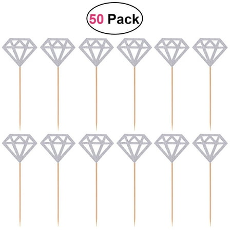 Worgeous  Diamond Decorations Cake Insert Shape Design Cupcake Toppers