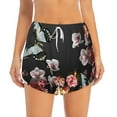 thumbnail image 2 of Goofa Butterfly with Fowers Printed Women 2 in 1 Running Shorts,Quick Dry Athletic Workout Shorts,High Waisted Athletic Shorts with Liner Pockets-XX-Large, 2 of 9