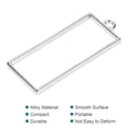 thumbnail image 4 of Uxcell 48x20mm Rectangle Hollow Resin Pendants Frames for DIY Crafts Silver Tone 10 Pack, 4 of 5