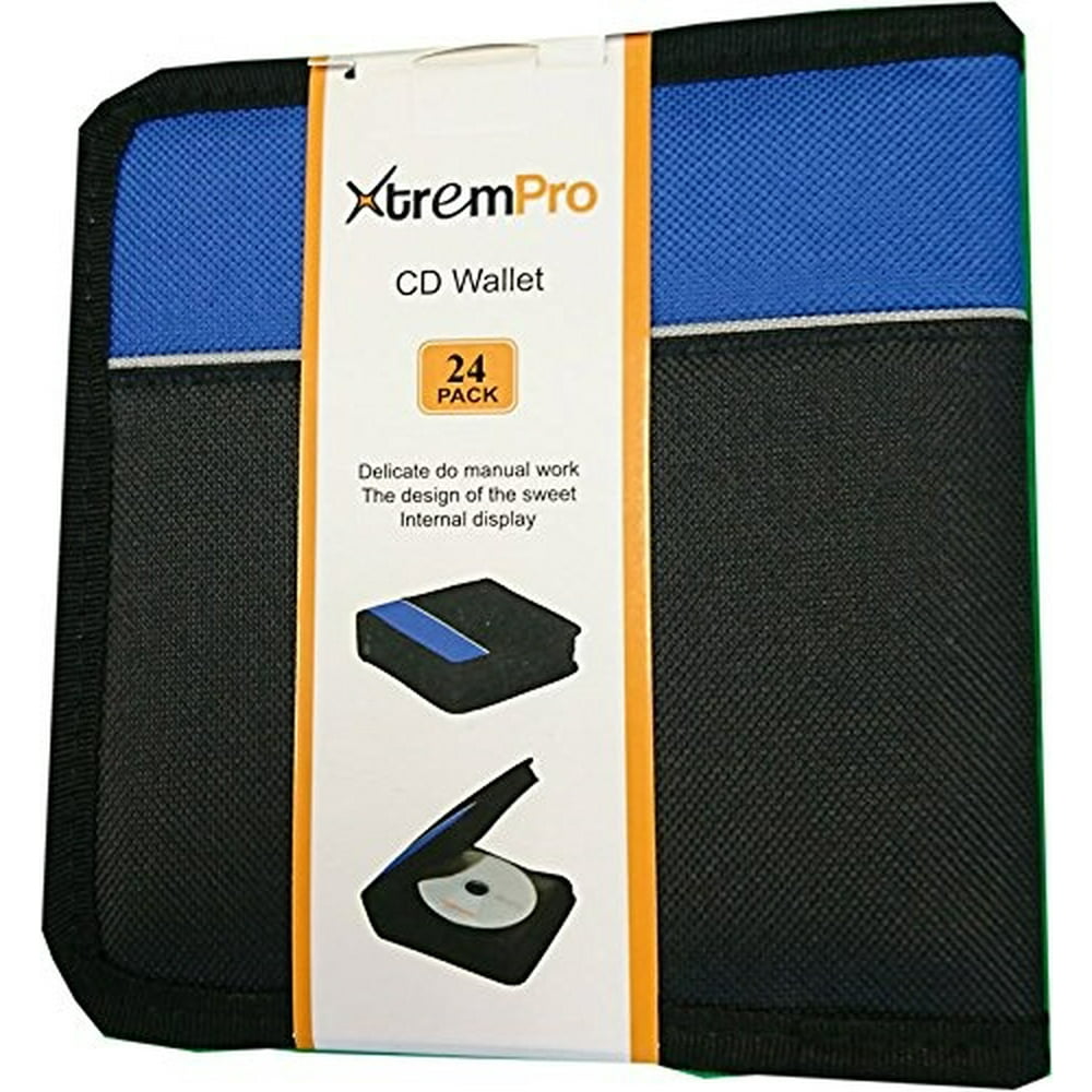Protective Disc Zipper Organizer Compact Portfolio Case Holds 24 CD