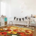 thumbnail image 3 of Area Rugs 5x7 Ft Floral Red White Poppy Sea Of Flowers Sky Lawn Oil Painting Non-Slip Washable Rug Indoor Rug Floor Mats Non Shedding Carpet for Living Room Bedroom Dining Room Home Decor, 3 of 8