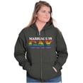 thumbnail image 3 of Marriage Is Gay LGBTQ Rights Pride Zip Up Hoodie Men's Women's Brisco Brands S, 3 of 6