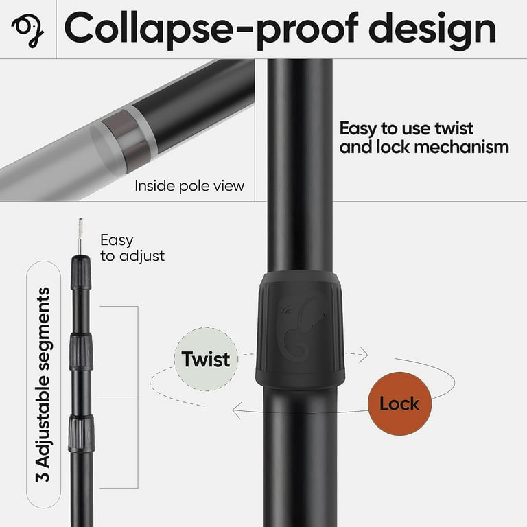 Telescoping tent pole sale