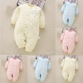 thumbnail image 3 of Newborn Baby Comfy Warm Onesie Soft Warm Fleece Cotton Rompers Casual Cute Print Thick Winter Outfit for Infant Boys Girls, 3 of 4
