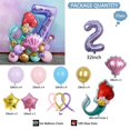 thumbnail image 4 of Globos con números morados de dibujos animados de la princesa Ariel de Disney, de 1 a 6 años, para fiestas de cumpleaños infantiles, decoración para fiestas de niñas, 4 of 4