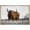 NATURAL, variant on wall26 Framed Canvas Print Wall Art Duotone Brown Buffalo Bison Mountain Valley Nature Animals Photography Realism Rustic Scenic Landscape Colorful for Living Room, Bedroom, Office - 24"x36&quot