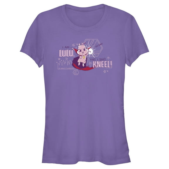 Junior's DC League of Super-Pets I am Lulu and I Said Kneel Cartoon Graphic Tee Purple 2X Large