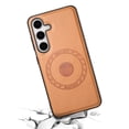 thumbnail image 2 of for Samsung Galaxy S23 Magnetic Case, PU Leather Case [Compatible with MagSafe] [Military Grade Drop Tested] Ultra Slim Shockproof Non-Slip Anti-Fingerprint Phone Case,Khaki, 2 of 4